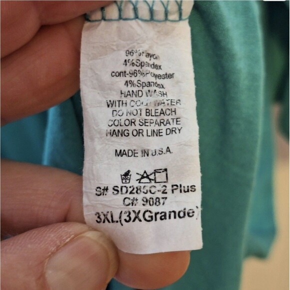 Voll Womens Tunic Tops Sz 3XL Tan Green Cheetah Print V Neck 3/4 Sleeve Lot Of 2 - Picture 15 of 15